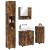 Set de mobilier pentru baie 4 pcs Stejar afumat 61 x 35 x 64 cm GartenMobel Dekor