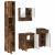 Set de mobilier pentru baie 4 pcs Stejar afumat 61 x 35 x 64 cm GartenMobel Dekor