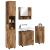 Set de mobilier pentru baie 4 pcs Lemn vechi 61 x 35 x 64 cm GartenMobel Dekor