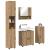 Set de mobilier pentru baie cu sertar 4 pcs stejar artizanal GartenMobel Dekor