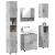Set de mobilier pentru baie 5 pcs Gri beton 61 x 35 x 64 cm GartenMobel Dekor