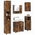 Set de mobilier pentru baie 5 pcs Stejar afumat 61 x 35 x 64 cm GartenMobel Dekor