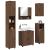 Set de mobilier pentru baie 5 pcs Stejar brun 61 x 35 x 64 cm GartenMobel Dekor
