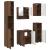 Set de mobilier pentru baie 5 pcs Stejar brun 61 x 35 x 64 cm GartenMobel Dekor