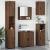 Set de mobilier pentru baie 5 pcs Stejar brun 61 x 35 x 64 cm GartenMobel Dekor