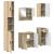 Set de mobilier pentru baie 5 pcs Stejar sonoma 61 x 35 x 64 cm GartenMobel Dekor