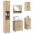 Set de mobilier pentru baie 5 pcs Stejar sonoma 61 x 35 x 64 cm GartenMobel Dekor
