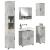 Set de mobilier pentru baie 5 pcs Gri beton 61 x 35 x 64 cm GartenMobel Dekor