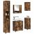Set de mobilier pentru baie 5 pcs Stejar afumat 61 x 35 x 64 cm GartenMobel Dekor