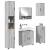 Set de mobilier pentru baie 5 pcs sonoma gri 61 x 35 x 64 cm GartenMobel Dekor