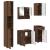 Set de mobilier pentru baie 5 pcs Stejar brun 61 x 35 x 64 cm GartenMobel Dekor