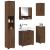 Set de mobilier pentru baie 5 pcs Stejar brun 61 x 35 x 64 cm GartenMobel Dekor