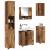Set de mobilier pentru baie 5 pcs Lemn vechi 61 x 35 x 64 cm GartenMobel Dekor