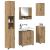 Set de mobilier pentru baie cu sertar 5 pcs stejar artizanal GartenMobel Dekor