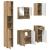 Set de mobilier pentru baie cu sertar 5 pcs stejar artizanal GartenMobel Dekor