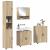 Set de mobilier pentru baie 4 pcs Stejar sonoma 61 x 35 x 64 cm GartenMobel Dekor