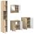 Set de mobilier pentru baie 4 pcs Stejar sonoma 61 x 35 x 64 cm GartenMobel Dekor