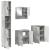 Set de mobilier pentru baie 4 pcs Gri beton 61 x 35 x 64 cm GartenMobel Dekor