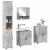 Set de mobilier pentru baie 4 pcs Gri beton 61 x 35 x 64 cm GartenMobel Dekor