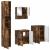 Set de mobilier pentru baie 4 pcs Stejar afumat 61 x 35 x 64 cm GartenMobel Dekor