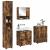Set de mobilier pentru baie 4 pcs Stejar afumat 61 x 35 x 64 cm GartenMobel Dekor