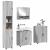 Set de mobilier pentru baie 4 pcs sonoma gri 61 x 35 x 64 cm GartenMobel Dekor