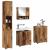 Set de mobilier pentru baie 4 pcs Lemn vechi 61 x 35 x 64 cm GartenMobel Dekor