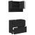 Set de mobilier pentru baie 2 pcs Negru 76.5 x 35 x 64 cm GartenMobel Dekor