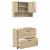 Set de mobilier pentru baie cu sertar 2 pcs Stejar sonoma GartenMobel Dekor