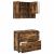 Set de mobilier pentru baie cu sertar 2 pcs Stejar afumat GartenMobel Dekor