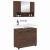 Set de mobilier pentru baie 2 pcs Stejar brun 76.5 x 35 x 64 cm GartenMobel Dekor