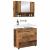 Set de mobilier pentru baie 2 pcs Lemn vechi 76.5 x 35 x 64 cm GartenMobel Dekor