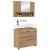 Set de mobilier pentru baie cu sertar 2 pcs stejar artizanal GartenMobel Dekor