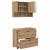 Set de mobilier pentru baie cu sertar 2 pcs stejar artizanal GartenMobel Dekor