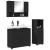 Set de mobilier pentru baie 3 pcs Negru 76.5 x 35 x 64 cm GartenMobel Dekor