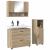 Set de mobilier pentru baie cu sertar 3 pcs Stejar sonoma GartenMobel Dekor