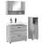 Set de mobilier pentru baie 3 pcs sonoma gri 76.5 x 35 x 64 cm GartenMobel Dekor
