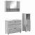 Set de mobilier pentru baie 3 pcs sonoma gri 76.5 x 35 x 64 cm GartenMobel Dekor