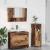 Set de mobilier pentru baie 3 pcs Lemn vechi 76.5 x 35 x 64 cm GartenMobel Dekor