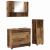 Set de mobilier pentru baie 3 pcs Lemn vechi 76.5 x 35 x 64 cm GartenMobel Dekor