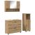 Set de mobilier pentru baie cu sertar 3 pcs stejar artizanal GartenMobel Dekor