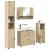 Set de mobilier pentru baie cu sertar 4 pcs Stejar sonoma GartenMobel Dekor