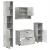 Set de mobilier pentru baie 4 pcs Gri beton 30 x 35 x 192 cm GartenMobel Dekor