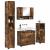 Set de mobilier pentru baie cu sertar 4 pcs Stejar afumat GartenMobel Dekor