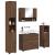 Set de mobilier pentru baie 4 pcs Stejar brun 30 x 35 x 192 cm GartenMobel Dekor