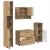 Set de mobilier pentru baie cu sertar 4 pcs stejar artizanal GartenMobel Dekor