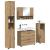 Set de mobilier pentru baie cu sertar 4 pcs stejar artizanal GartenMobel Dekor