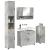 Set de mobilier pentru baie 4 pcs Gri beton 30 x 35 x 192 cm GartenMobel Dekor