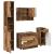 Set de mobilier pentru baie 4 pcs Lemn vechi 30 x 35 x 192 cm GartenMobel Dekor