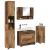 Set de mobilier pentru baie 4 pcs Lemn vechi 30 x 35 x 192 cm GartenMobel Dekor